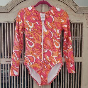 Michael Kors Long Sleeve One Piece Swim Suit